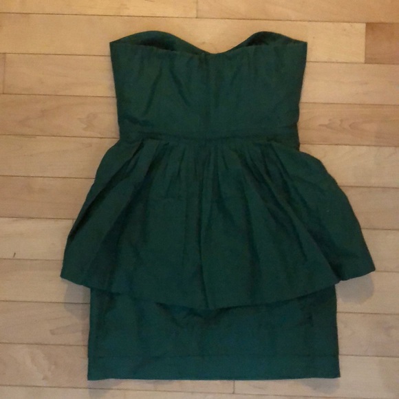 JCrew green peplum dress - Picture 2 of 3
